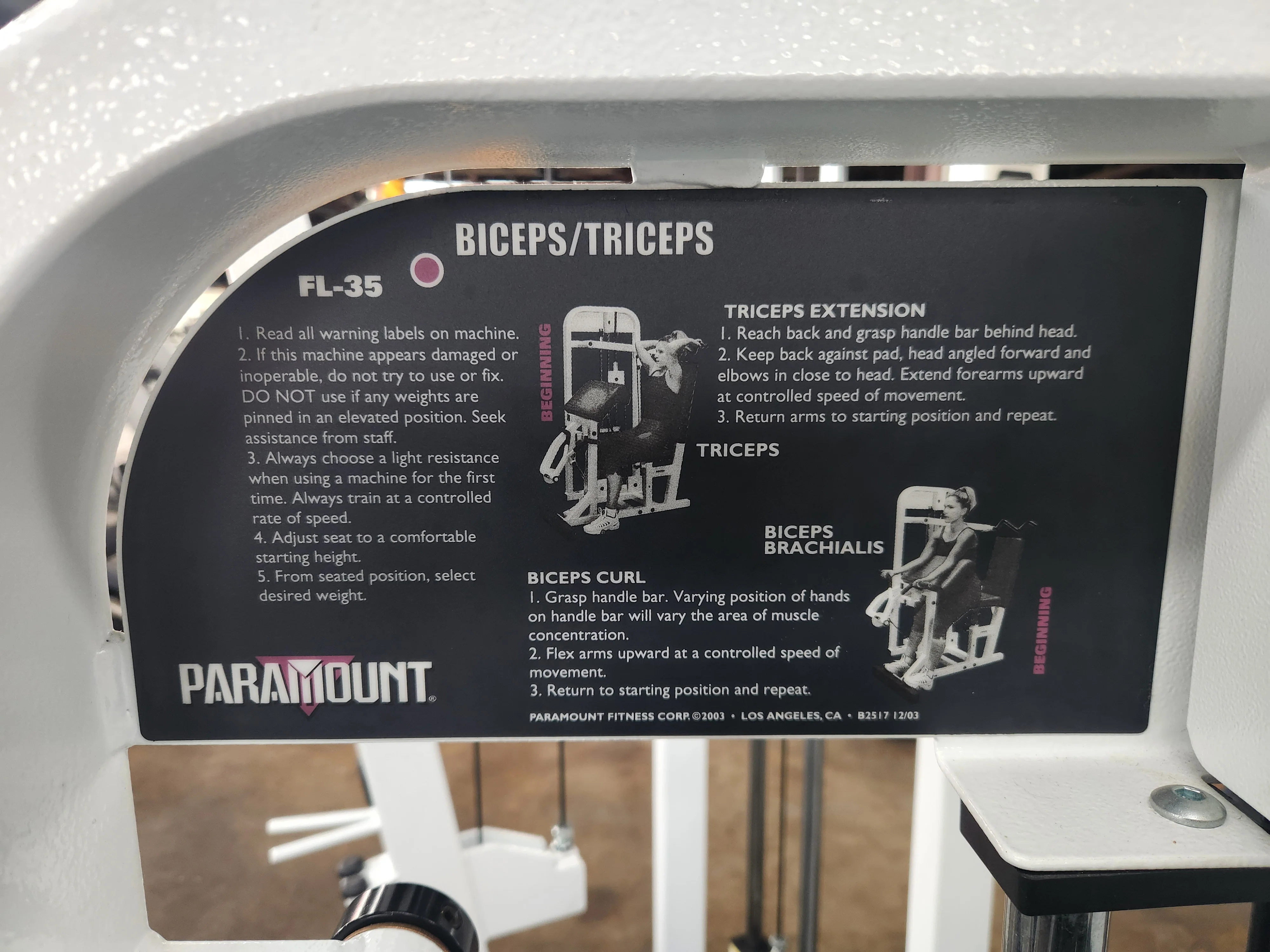 Pre-Owned Paramount FL-35 Bicep / Tricep - Image 3